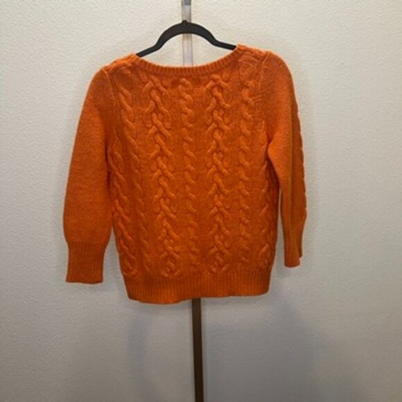 Loft Orange Cable Knit Sweater size M - Picture 6 of 6